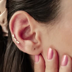 Piercings | Ohrstecker | Hey Happiness Perlmutt Herz Ohrpiercing Sterlingsilber