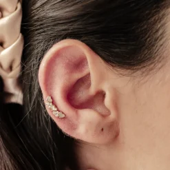 Piercings | Ohrstecker | Hey Happiness Perlmutt Herz Ohrpiercing Sterlingsilber
