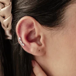 Piercings | Ohrstecker | Hey Happiness Perlmutt Herz Ohrpiercing Sterlingsilber