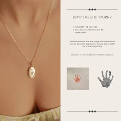Anhänger | Hey Happiness Personalisierte Kette Handabdruck und Fußabdruck