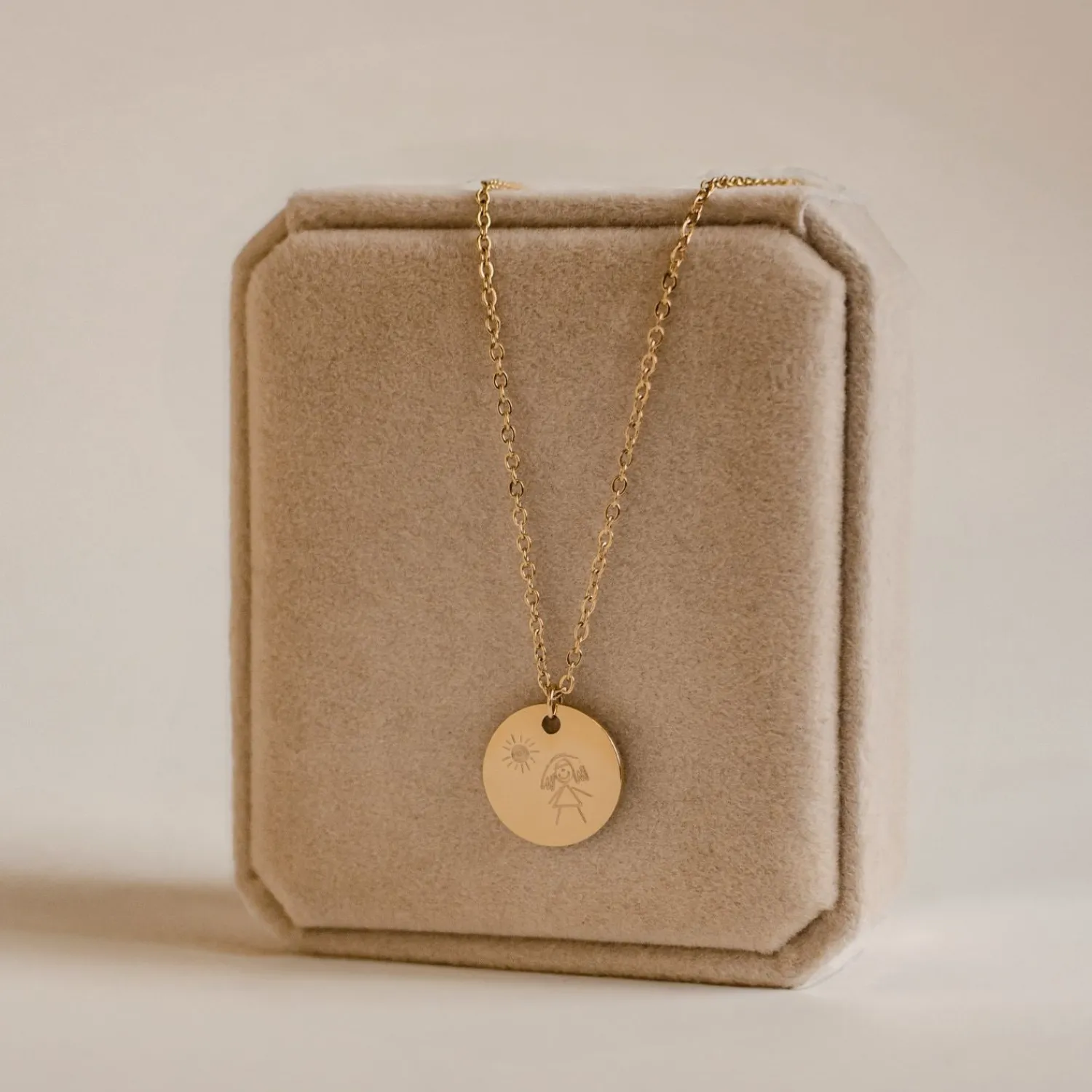 Anhänger | Filigrane Ketten | Hey Happiness Personalisierte Kette Zeichnung Edelstahl
