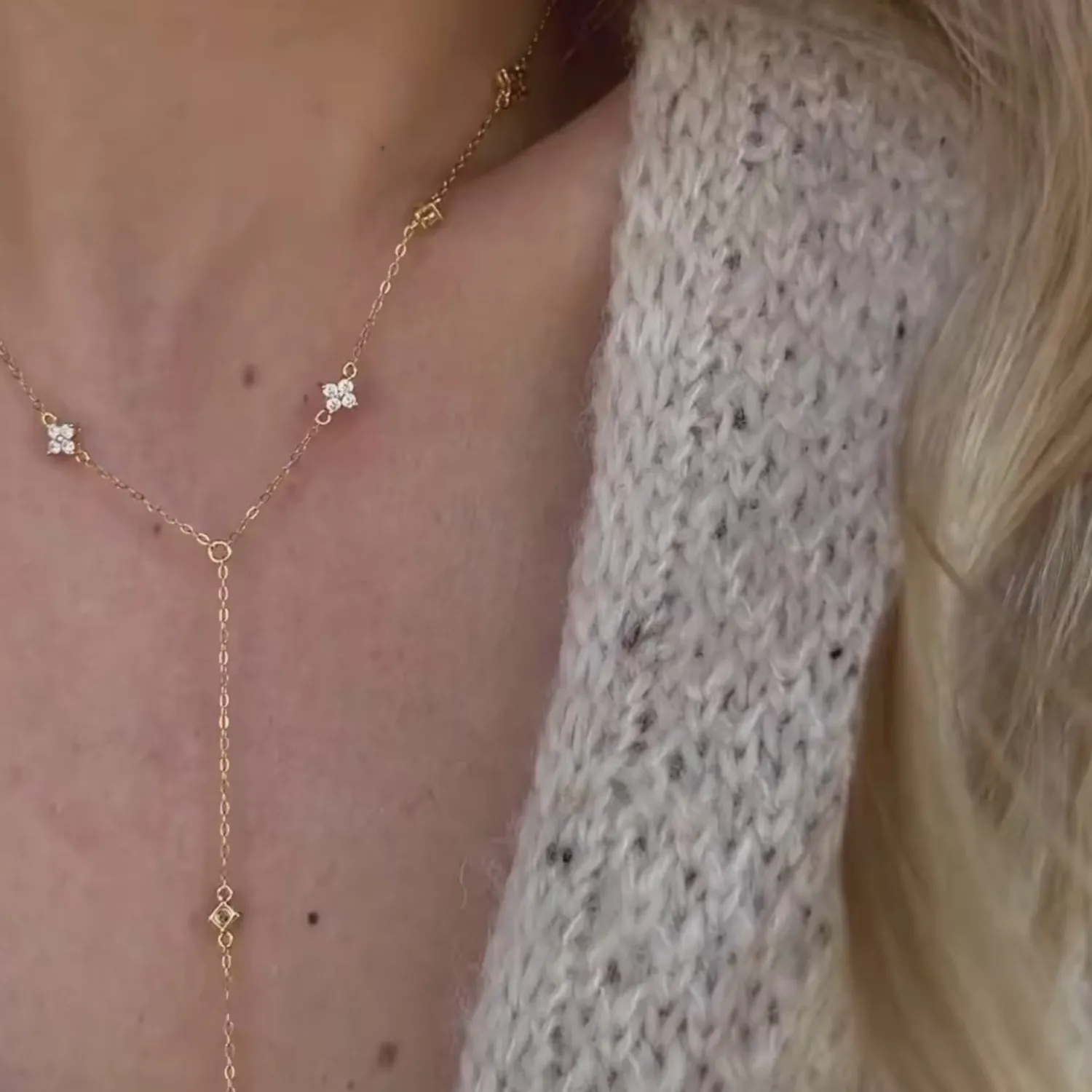Lariat Necklaces | Filigrane Ketten | Hey Happiness Posy Y Kette Sterlingsilber Gold