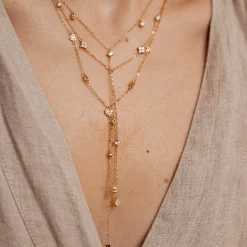 Lariat Necklaces | Filigrane Ketten | Hey Happiness Posy Y Kette Sterlingsilber Gold