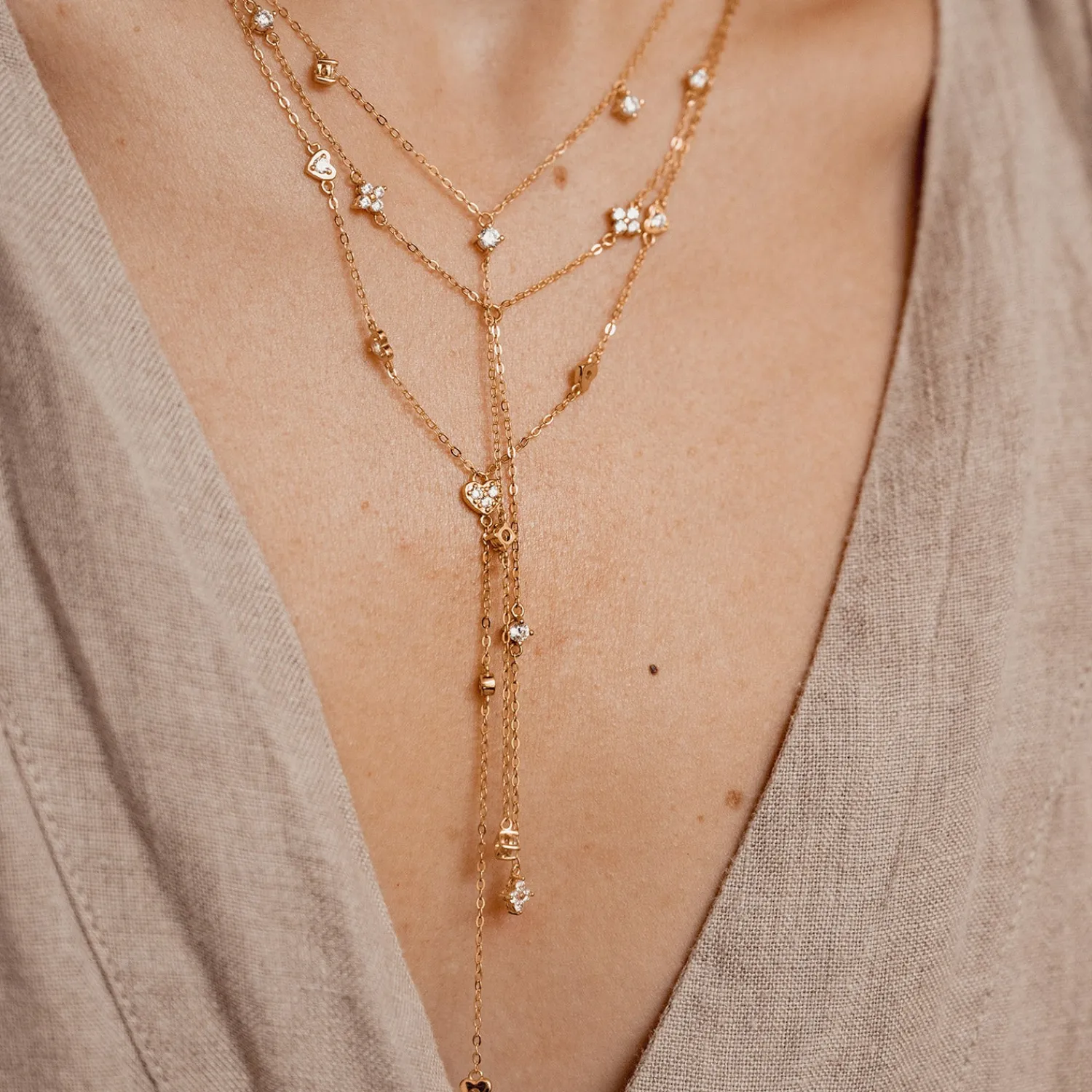Lariat Necklaces | Filigrane Ketten | Hey Happiness Posy Y Kette Sterlingsilber Gold