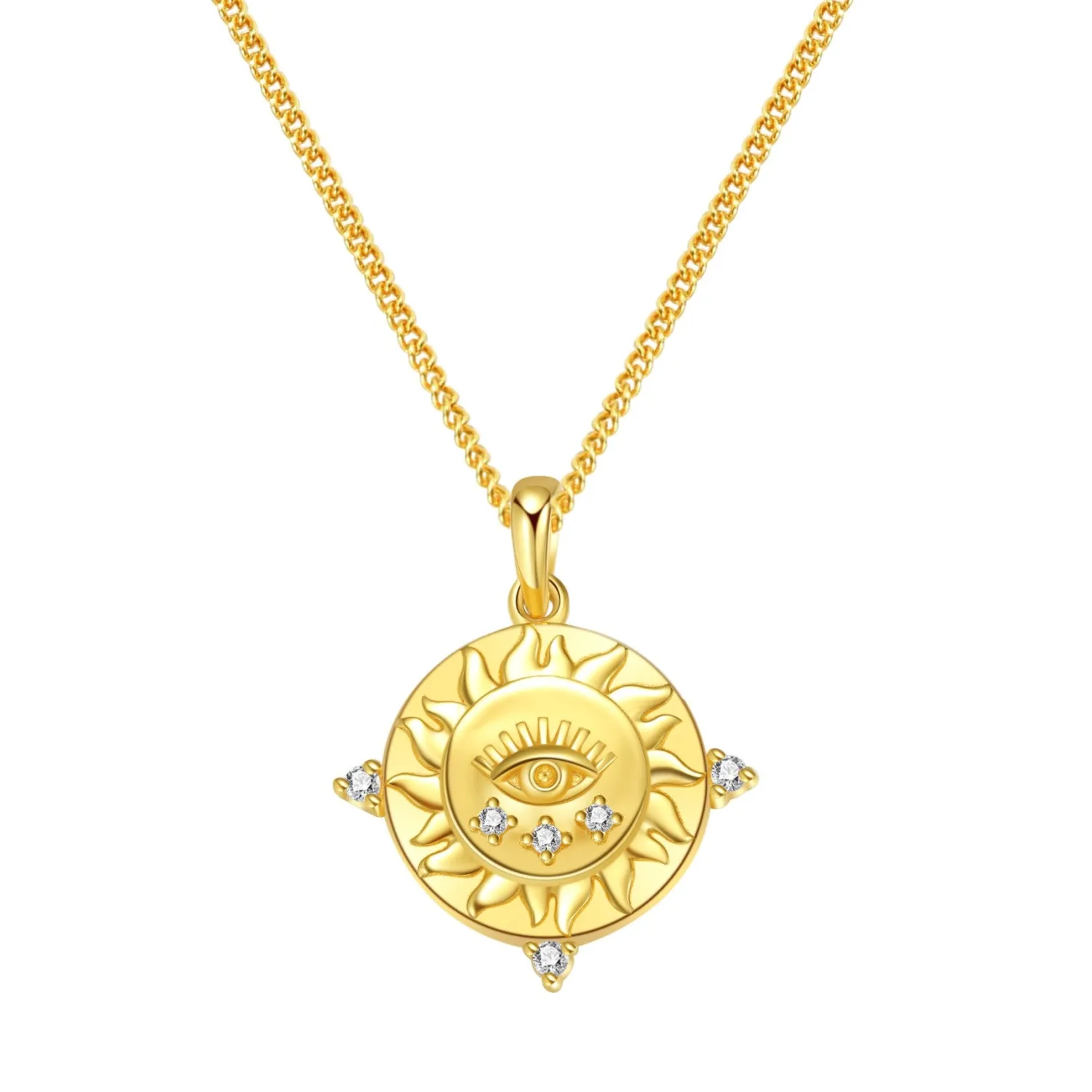 Filigrane Ketten | Hey Happiness Protection Kette mit Anhänger aus Sterlingsilber