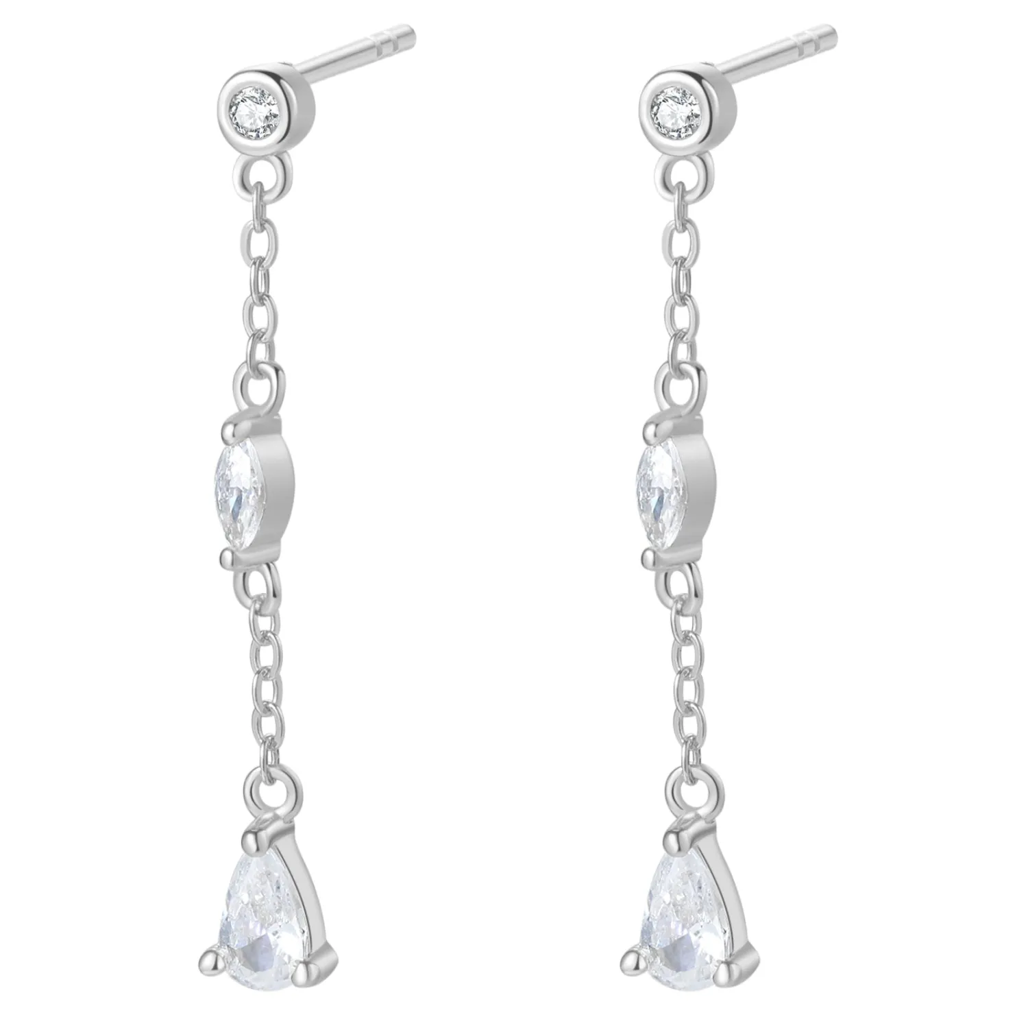 Ohrstecker | Hey Happiness Radiant Drop Ohrringe Sterlingsilber Gold