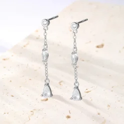 Ohrstecker | Hey Happiness Radiant Drop Ohrringe Sterlingsilber Gold