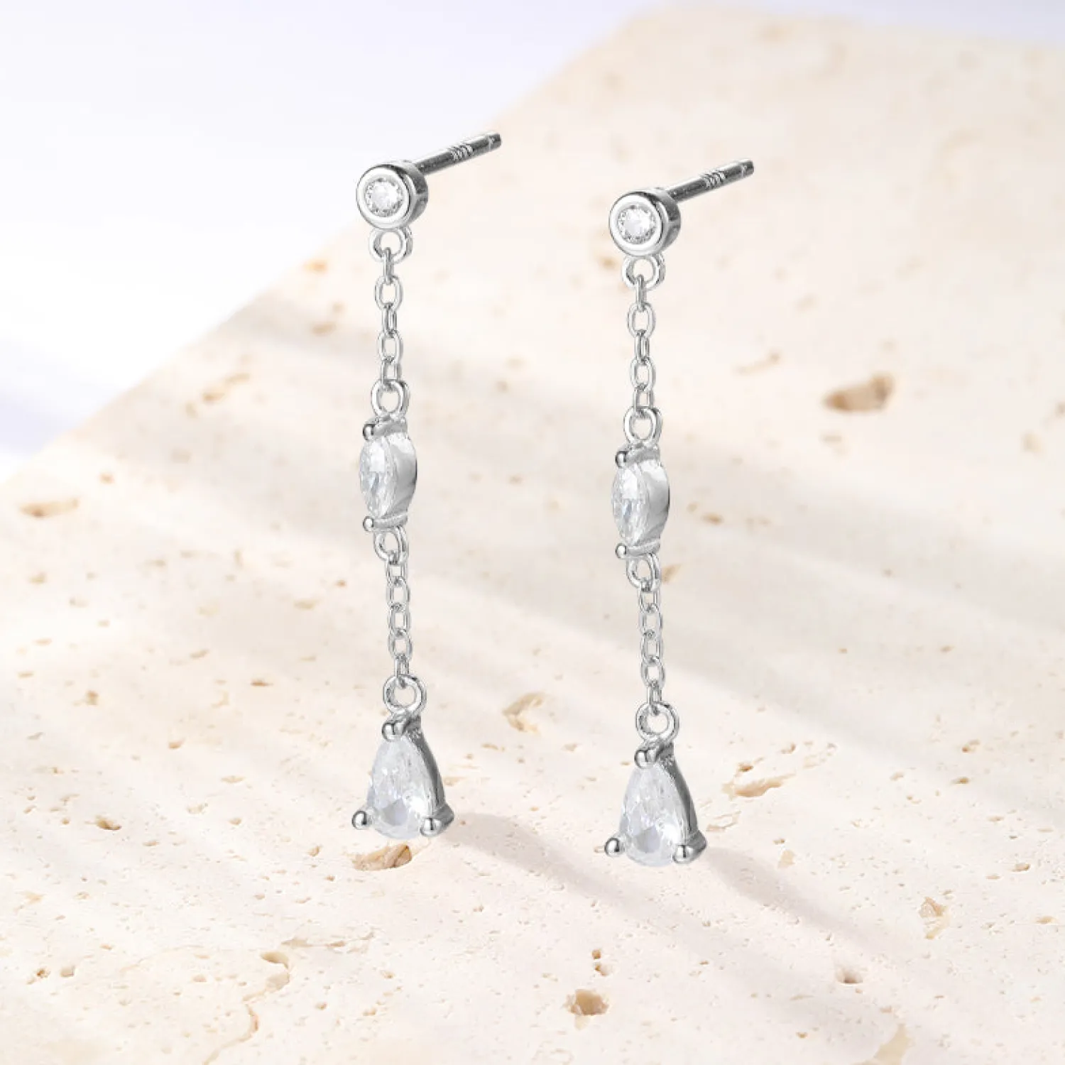 Ohrstecker | Hey Happiness Radiant Drop Ohrringe Sterlingsilber Gold
