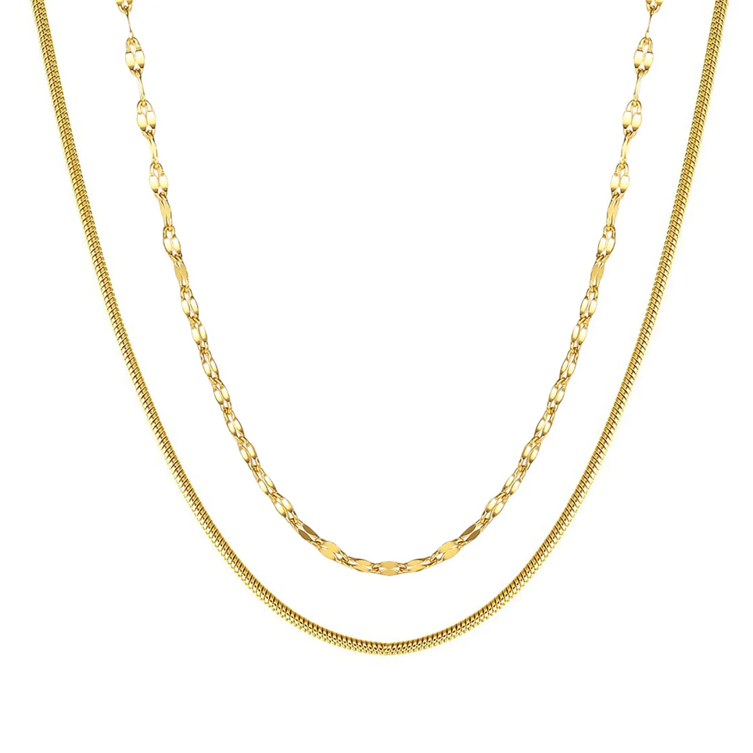 Necklace Sets | Hey Happiness Rolo- und Schlangenketten Set