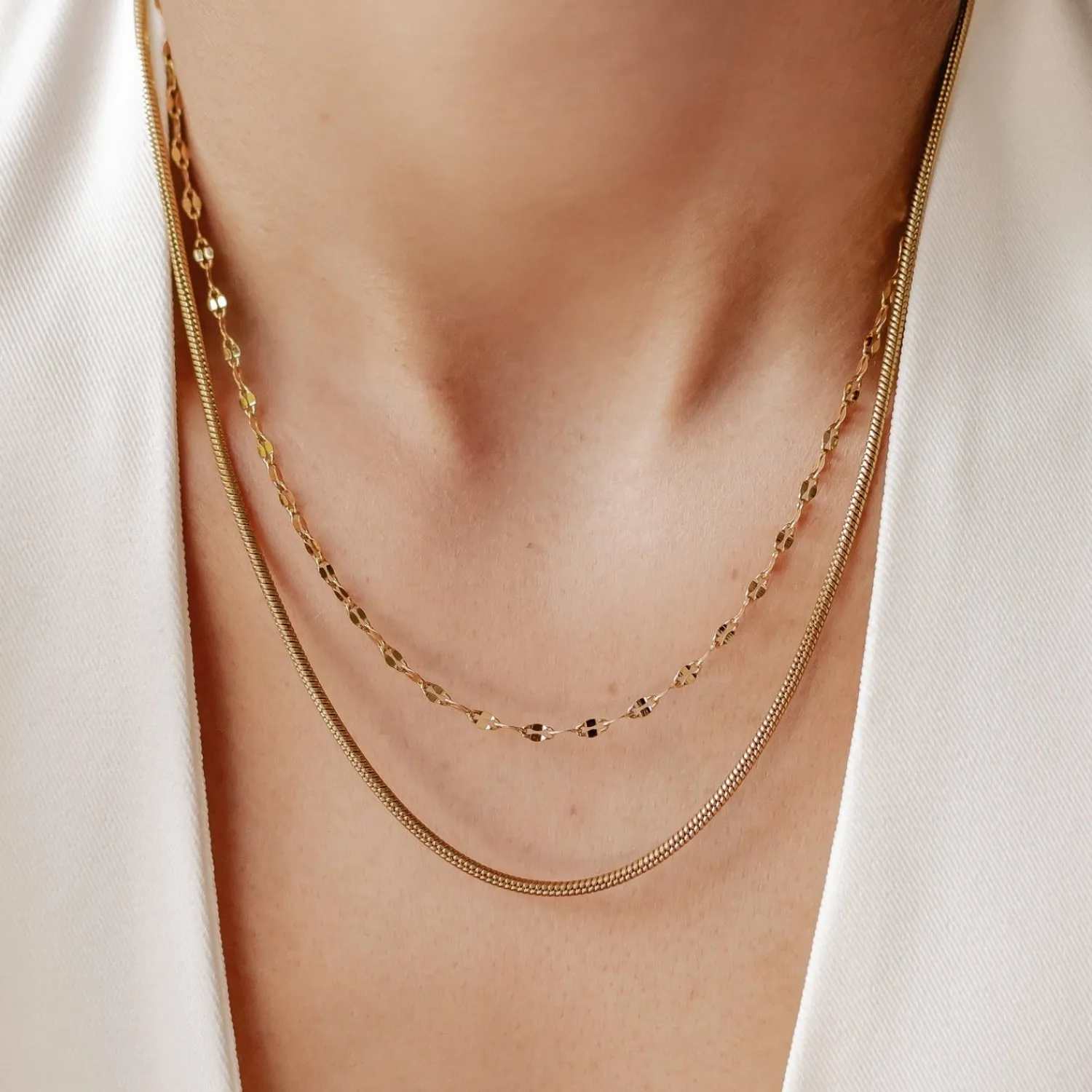 Necklace Sets | Hey Happiness Rolo- und Schlangenketten Set