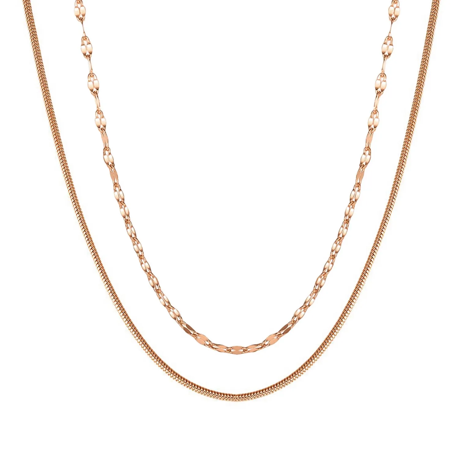 Necklace Sets | Hey Happiness Rolo- und Schlangenketten Set