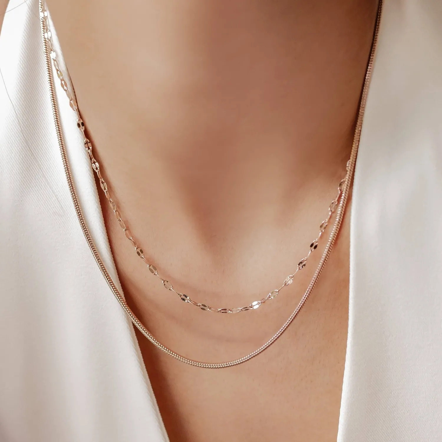 Necklace Sets | Hey Happiness Rolo- und Schlangenketten Set