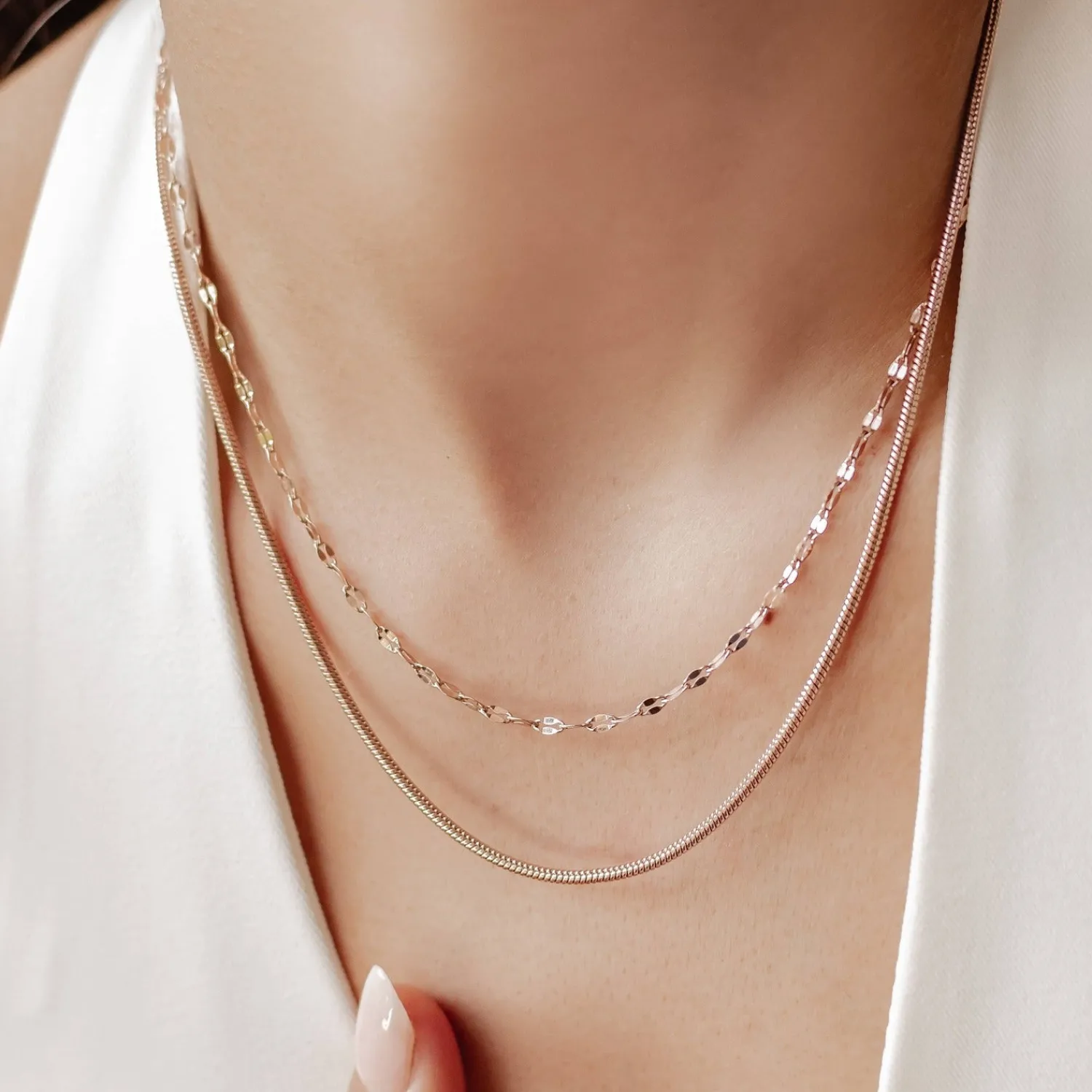 Necklace Sets | Hey Happiness Rolo- und Schlangenketten Set