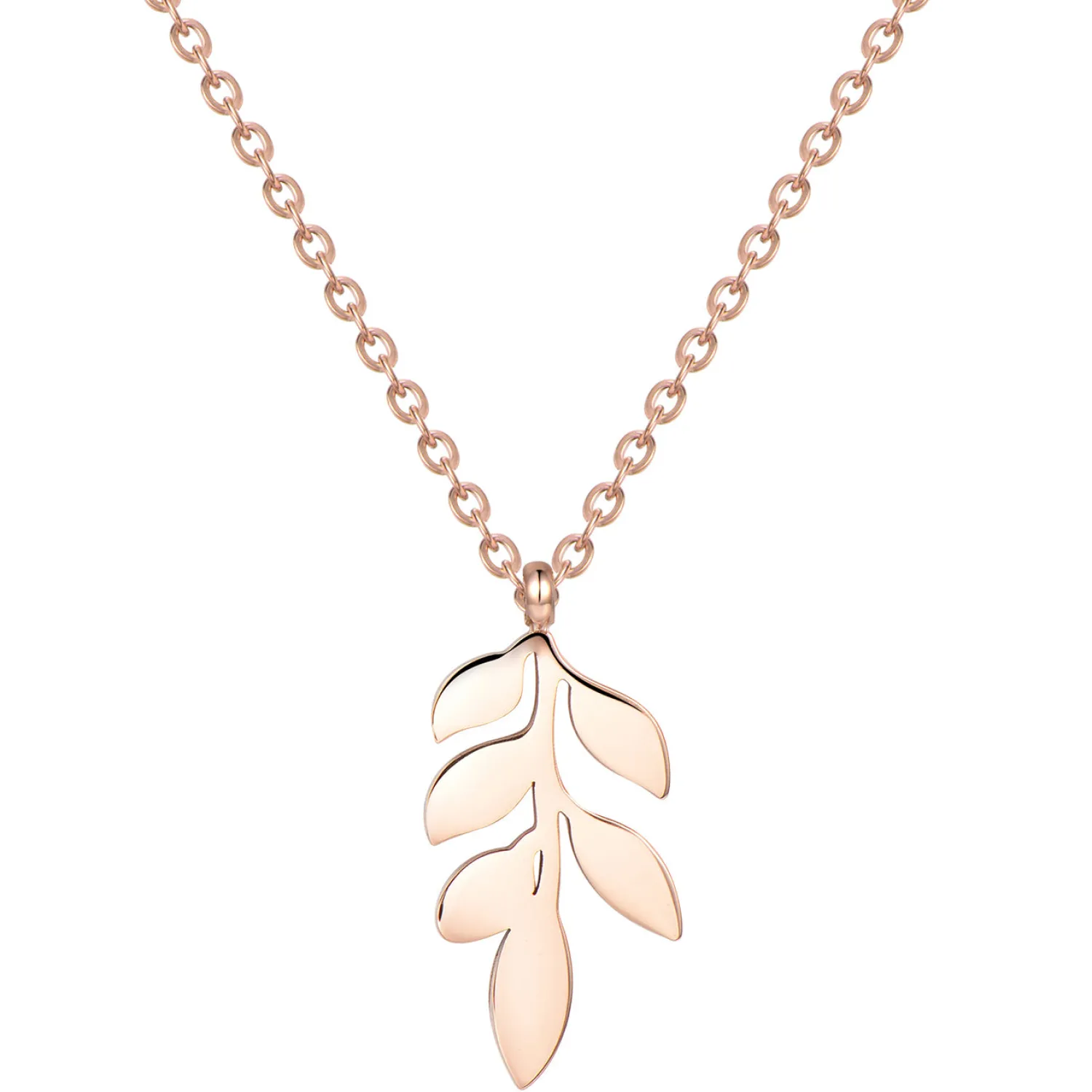 Filigrane Ketten | Hey Happiness Rosegold Kette Blatt Anhänger Rose Gold
