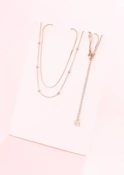 Filigrane Ketten | Hey Happiness Rosegold Kette Mehrreihig Rose Gold