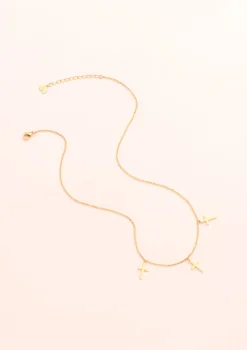 Filigrane Ketten | Hey Happiness Rosegold Kette mit Kleinen Kreuzen Rose Gold
