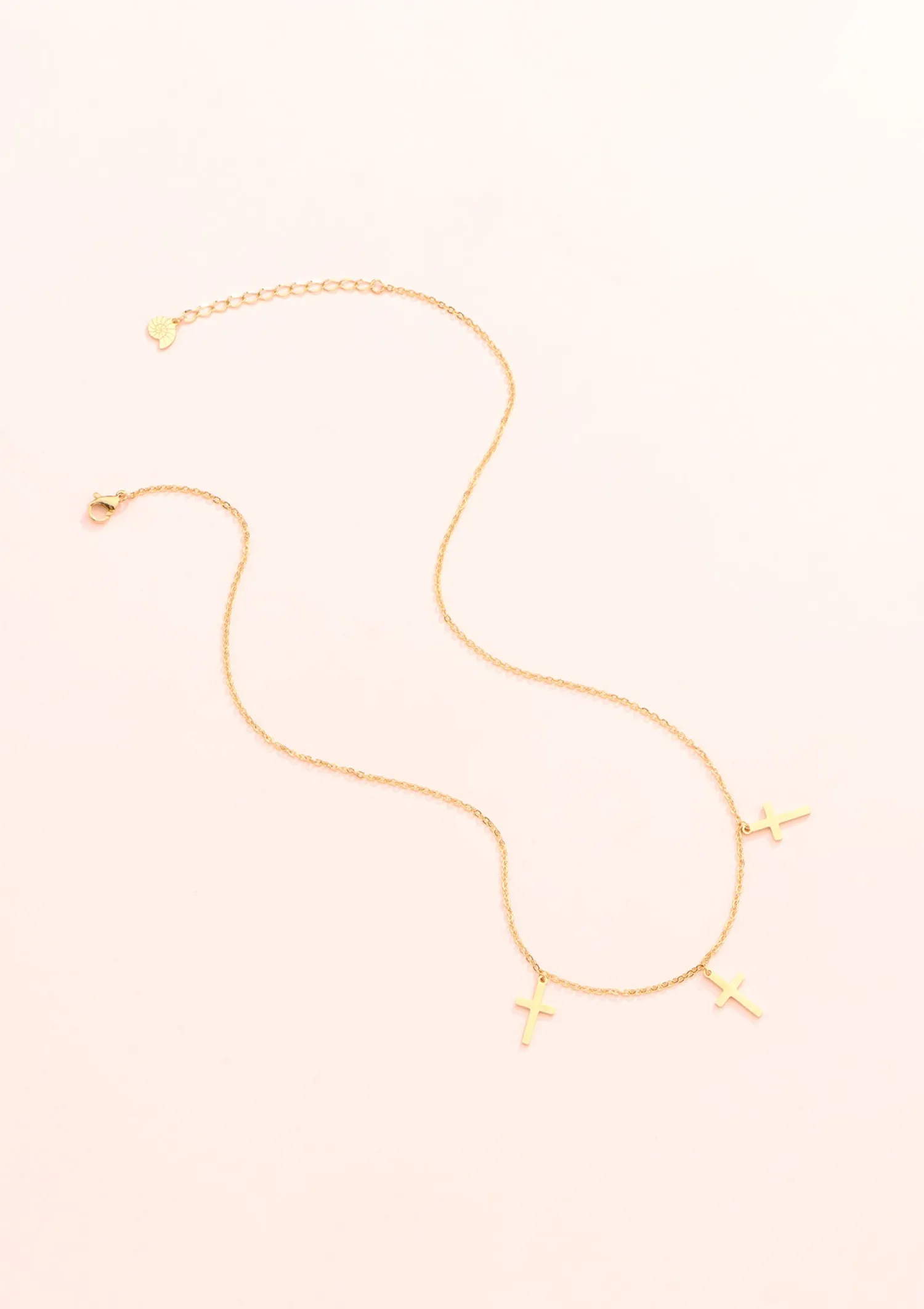 Filigrane Ketten | Hey Happiness Rosegold Kette mit Kleinen Kreuzen Rose Gold