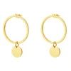Creolen | Hey Happiness Runde Kreis Ohrringe in Gold