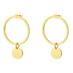 Creolen | Hey Happiness Runde Kreis Ohrringe in Gold