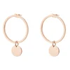 Creolen | Hey Happiness Runde Kreis Ohrringe in Rosegold Rose Gold