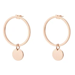 Creolen | Hey Happiness Runde Kreis Ohrringe in Rosegold Rose Gold