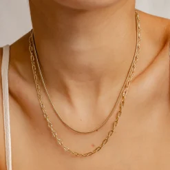 Filigrane Ketten | Hey Happiness Runde Schlangenkette Gold