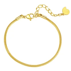 Ketten Armbänder | Hey Happiness Rundes Schlangenarmband Gold