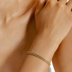 Ketten Armbänder | Hey Happiness Rundes Schlangenarmband Gold