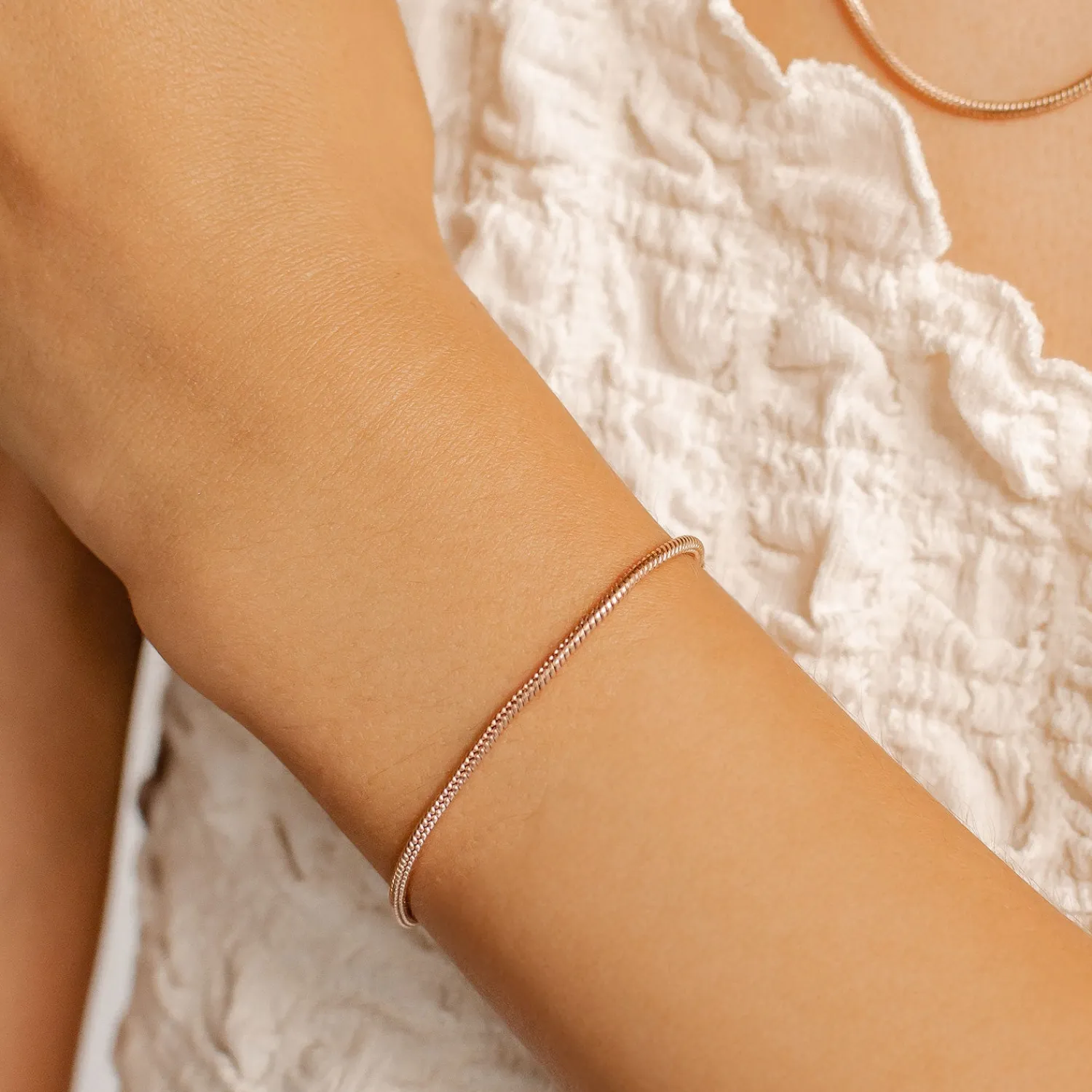 Ketten Armbänder | Hey Happiness Rundes Schlangenarmband Roségold Rose Gold