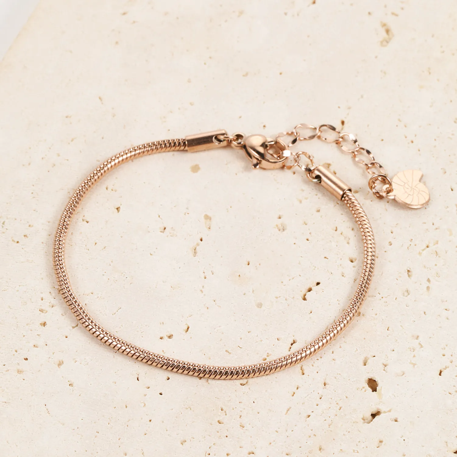 Ketten Armbänder | Hey Happiness Rundes Schlangenarmband Roségold Rose Gold