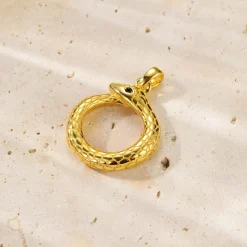 Anhänger | Filigrane Ketten | Hey Happiness Schlangen Ouroboros Anhänger Halskette für Erneuerung aus Sterlingsilber