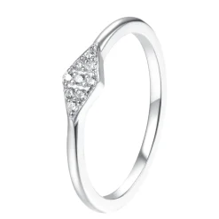 Schlichte Ringe | Hey Happiness Schlanker Ring Diamant-Optik Sterlingsilber Silver