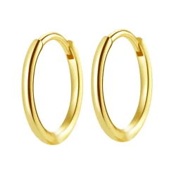 Creolen | Hey Happiness Schlichte Creolen Sterlingsilber in Gold