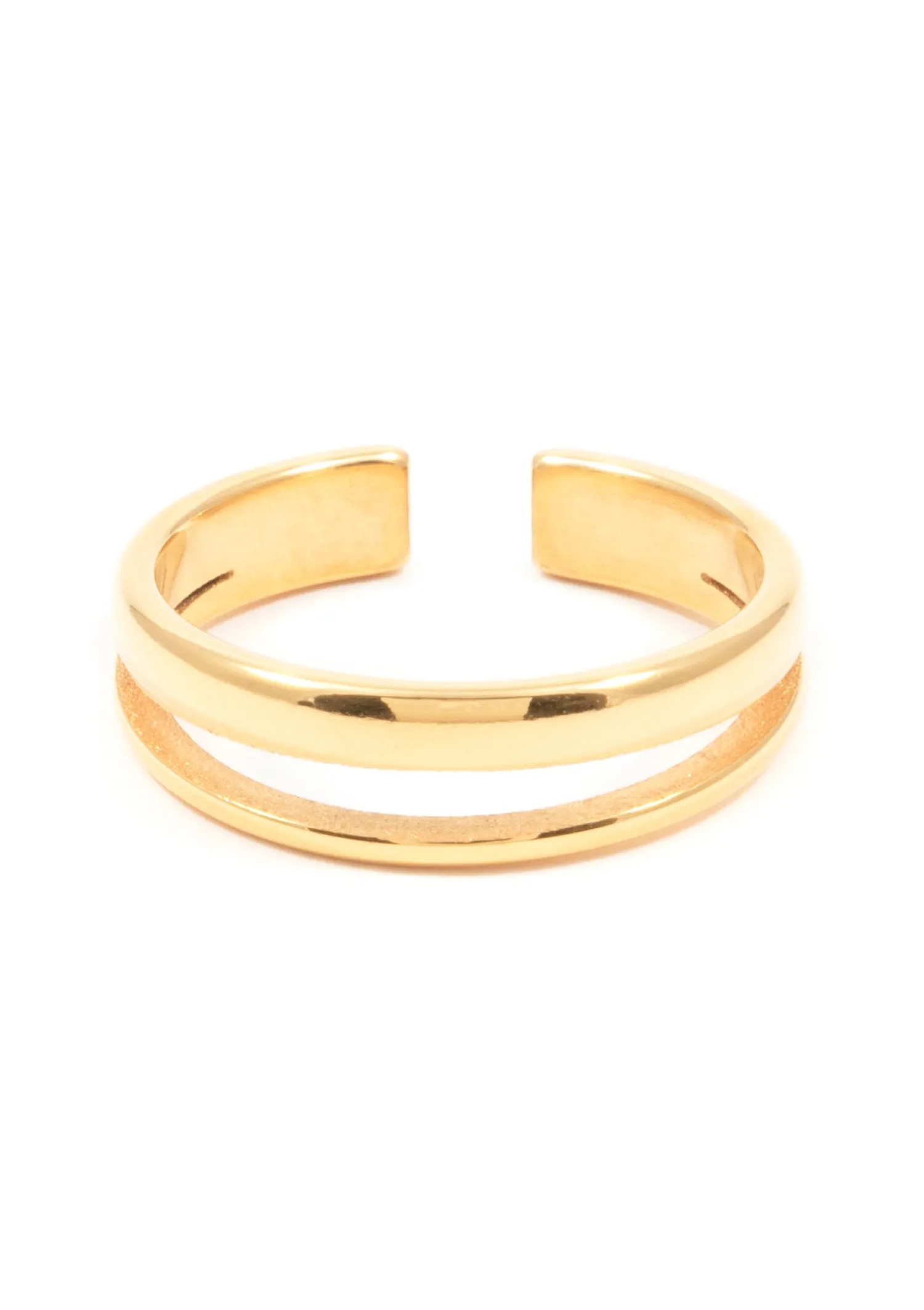 Auffällige Ringe | Hey Happiness Schlichter Doppel Band Ring Gold