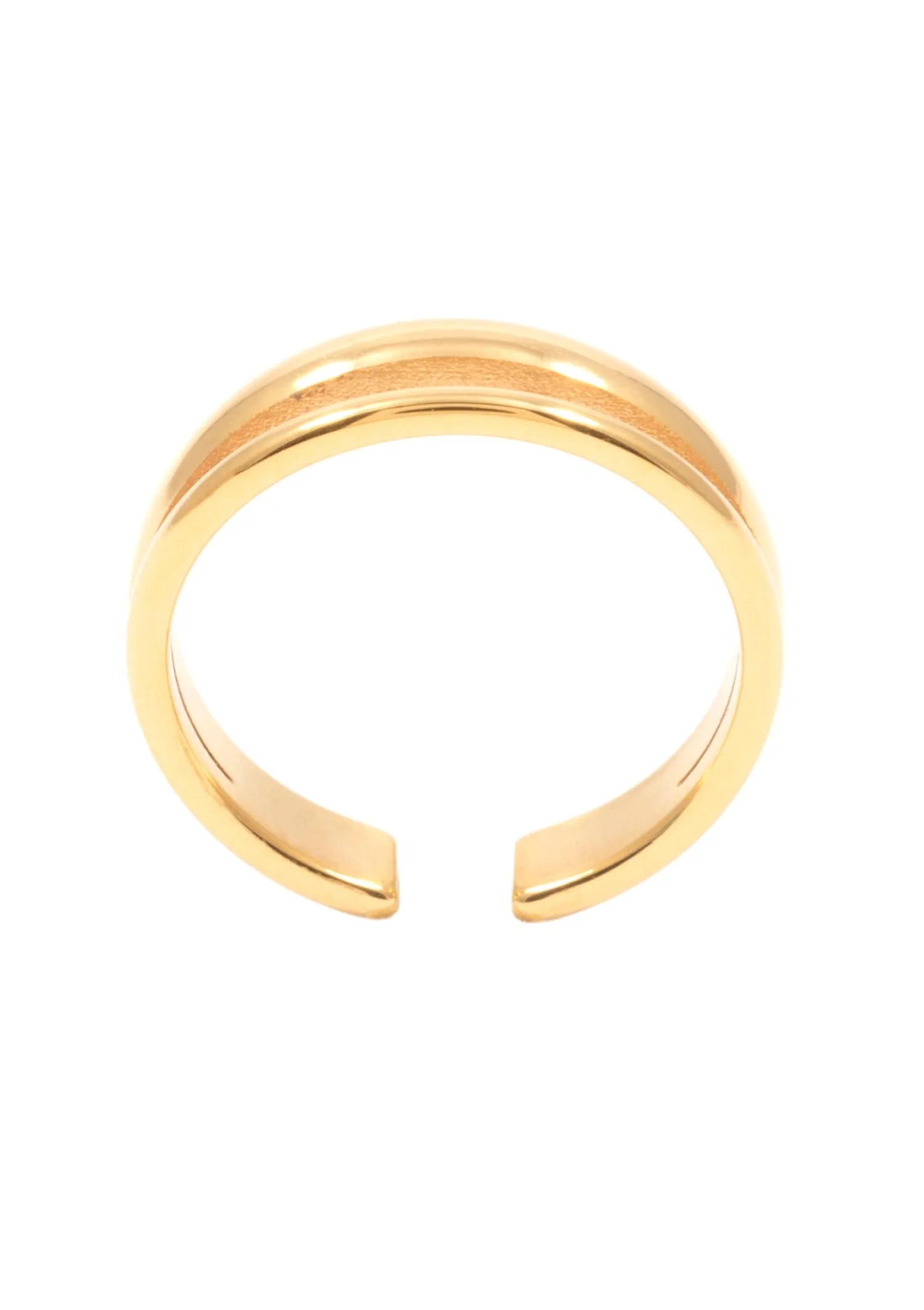 Auffällige Ringe | Hey Happiness Schlichter Doppel Band Ring Gold