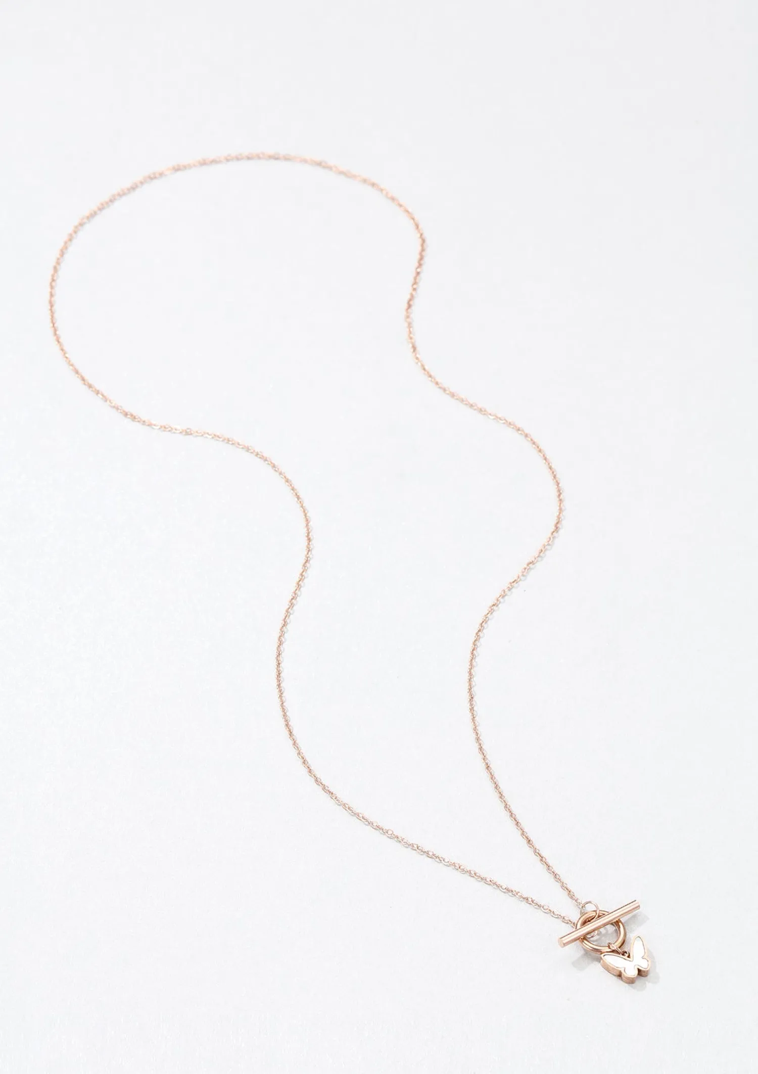 Filigrane Ketten | Hey Happiness Schmetterling Kette mit Knebelverschluss Rosegold Rose Gold