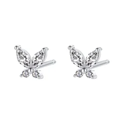 Ohrstecker | Hey Happiness Schmetterling Ohrstecker mit Schmucksteinen Sterlingsilber Silver