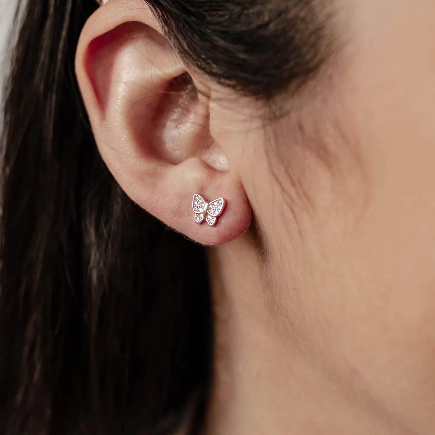 Ohrstecker | Hey Happiness Schmetterling Ohrstecker Sterlingsilber