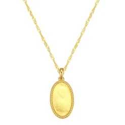 Anhänger | Filigrane Ketten | Hey Happiness Seilkette mit Oval Anhänger Sterlingsilber