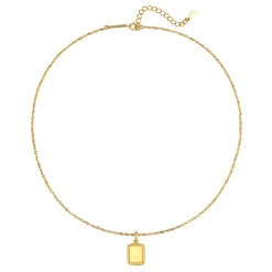 Anhänger | Filigrane Ketten | Hey Happiness Seilkette mit Rechteck Anhänger Sterlingsilber