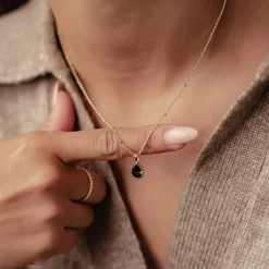 Filigrane Ketten | Hey Happiness September Saphir Geburtsstein Halskette Sterlingsilber