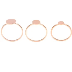 Schlichte Ringe | Hey Happiness Set Kreis Ringe in Rosegold Rose Gold