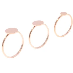Schlichte Ringe | Hey Happiness Set Kreis Ringe in Rosegold Rose Gold
