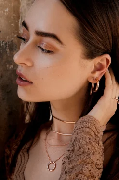 Ohrstecker | Hey Happiness Sicherheitsnadel Ohrringe Rosegold Rose Gold