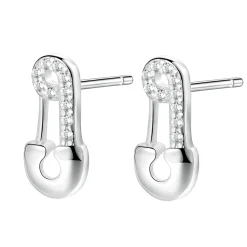 Ohrstecker | Hey Happiness Sicherheitsnadel Ohrstecker Sterlingsilber Silver