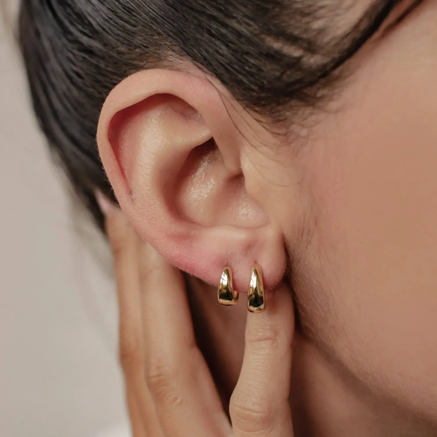 Earring Stack Sets | Creolen | Hey Happiness Small Dome Hoop Earring Set Sterling Silver