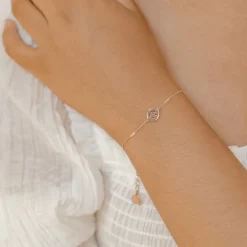 Charm Armbänder | Hey Happiness Smiley Gesicht Anhänger Armband in Rosegold Rose Gold