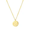 Filigrane Ketten | Hey Happiness Smiley Gesicht Anhänger Kette in Gold