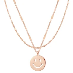 Necklace Sets | Hey Happiness Smiley Gesicht Layering Ketten Set