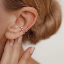 Ear Cuffs | Ohrstecker | Hey Happiness Solitär Ear Cuff Sterlingsilber Silver